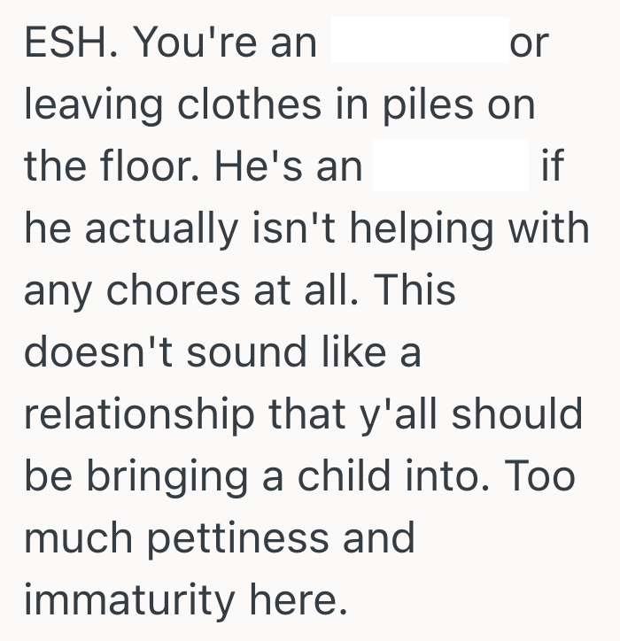 Screenshot 2025 06 13 at 5.17.42 PM Pregnant Womans Boyfriend Refuses To Fold Her Laundry, So She Wants To Keep It In Piles On The Floor Instead Of Doing It Herself